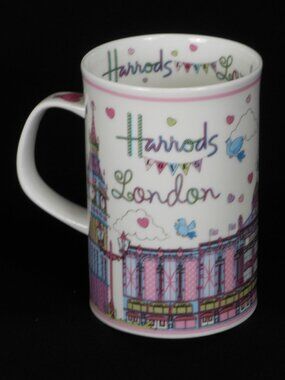 Harrods London colorful bone china coffee mug